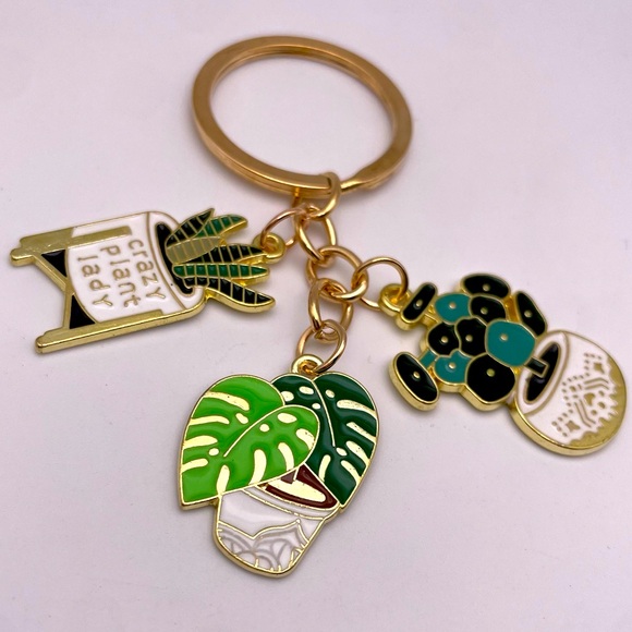 CRAZY PLANT LADY | Dainty Bag Charm | Keychain (Brand New!) 🪴 - Picture 5 of 10